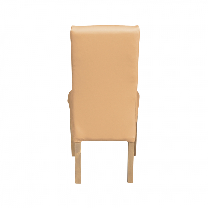 Scaun living TEO, picioare lemn natur, piele ecologica, 46x60x98 cm [3]