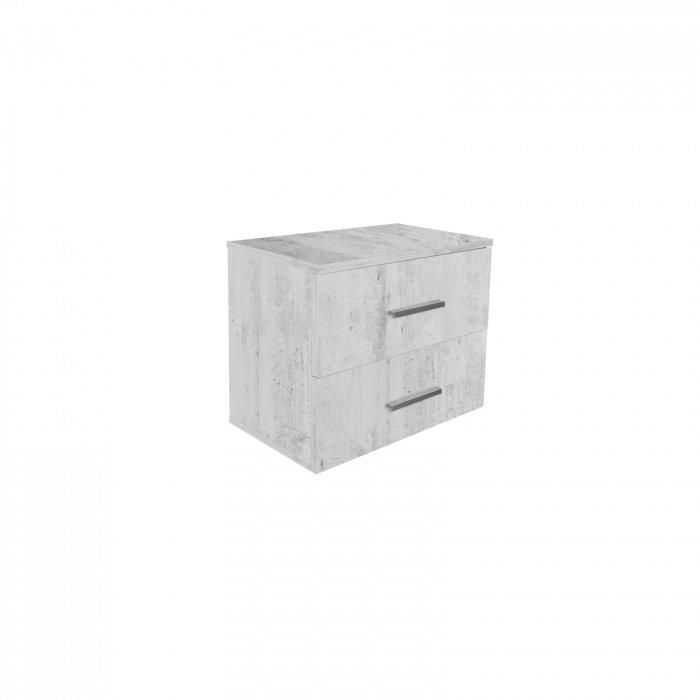 Set 2 Noptiere ALMA, 2 sertare, pin antichizat, 50x30x42 cm - Expomob [2]
