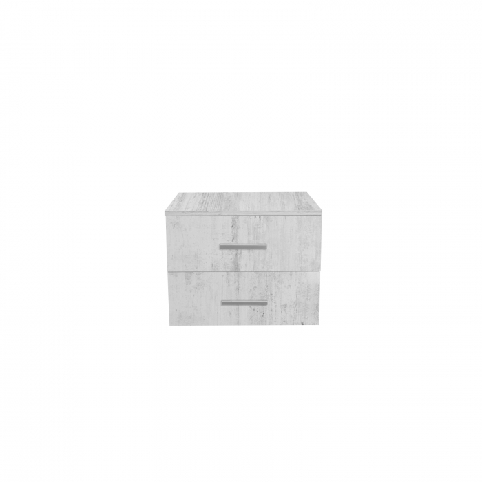 Set 2 Noptiere ALMA, 2 sertare, pin antichizat, 50x30x42 cm - Expomob [3]