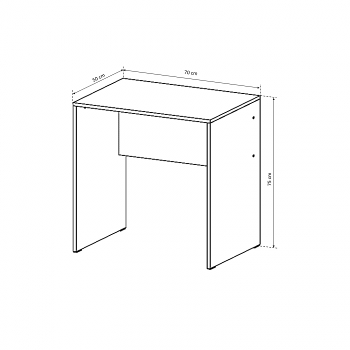 Set birou 70 ALMA, sonoma inchis, 70x50x75 cm si scaun de birou GOLF LX, 47x57x102/115 cm - ExpoMob [6]