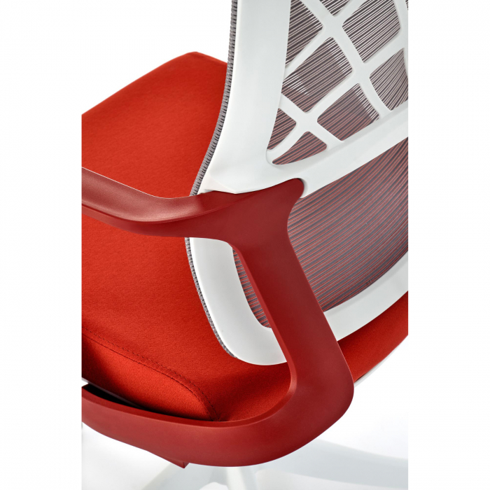 Set birou MIRA, stejar Icon, 108x50x73 cm si scaun de birou VESUVIO corai + alb, 59x59x115 cm [8]