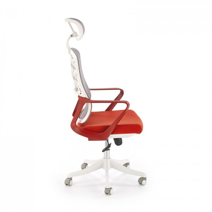 Set birou MIRA, stejar Icon, 108x50x73 cm si scaun de birou VESUVIO corai + alb, 59x59x115 cm [4]