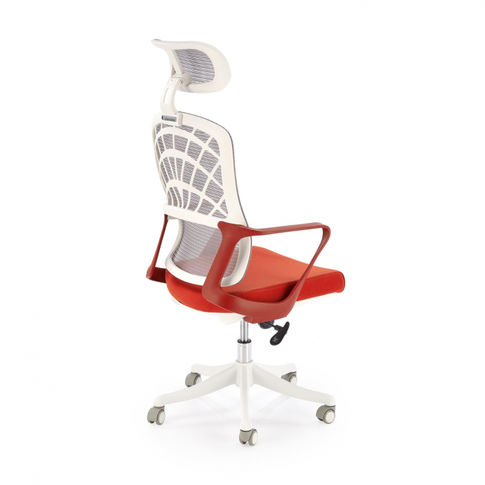 Set birou MIRA, stejar Icon, 108x50x73 cm si scaun de birou VESUVIO corai + alb, 59x59x115 cm [6]