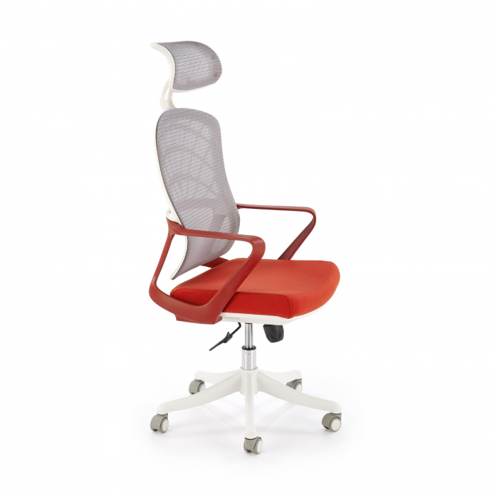 Set birou MIRA, stejar Icon, 108x50x73 cm si scaun de birou VESUVIO corai + alb, 59x59x115 cm [2]