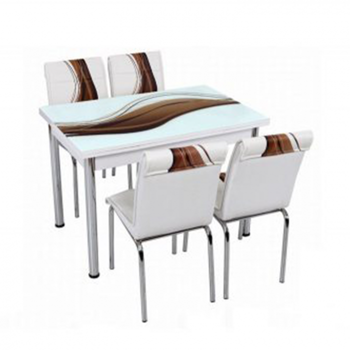 Set CB 018, masa extensibila cu 4 scaune, 6 persoane, 70/110x60x77 cm - ExpoMob [1]