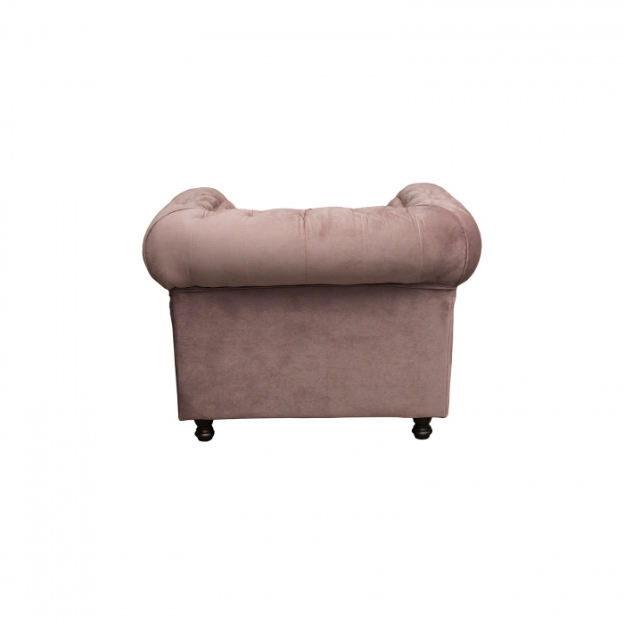 Set CHESTERFIELD 2-1-1, canapea fixa 2 locuri si 2 fotolii fixe, roz prafuit - ExpoMob [7]