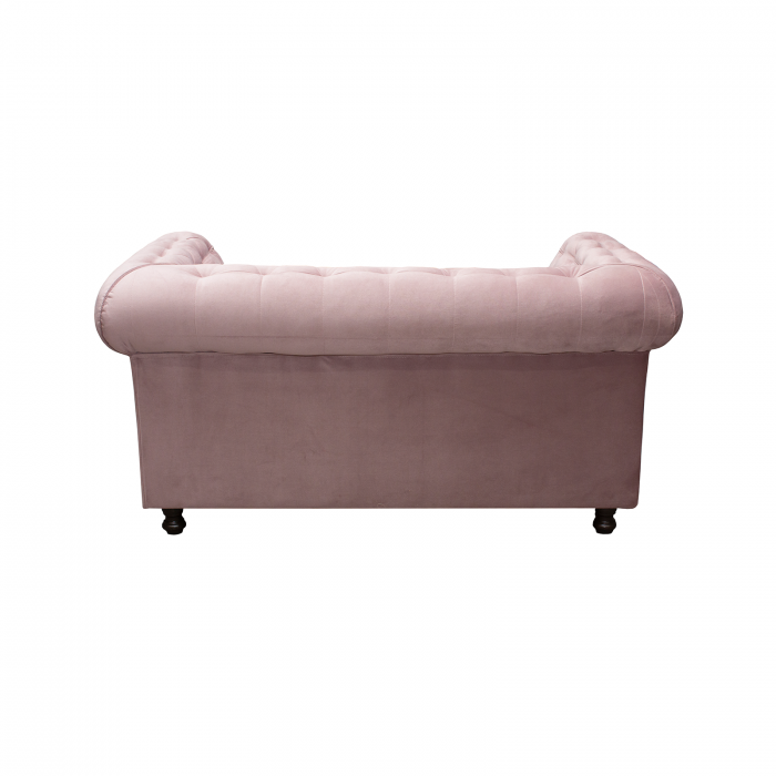 Set CHESTERFIELD 2-1-1, canapea fixa 2 locuri si 2 fotolii fixe, roz prafuit - ExpoMob [3]