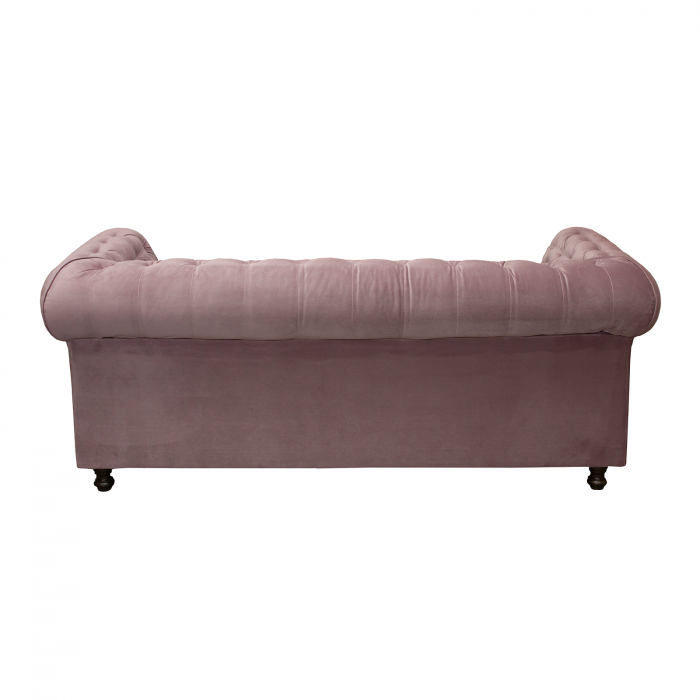 Set CHESTERFIELD 3-2-1, canapea fixa 3 locuri, canapea fixa 2 locuri si 1 fotoliu fix, roz prafuit - ExpoMob [4]