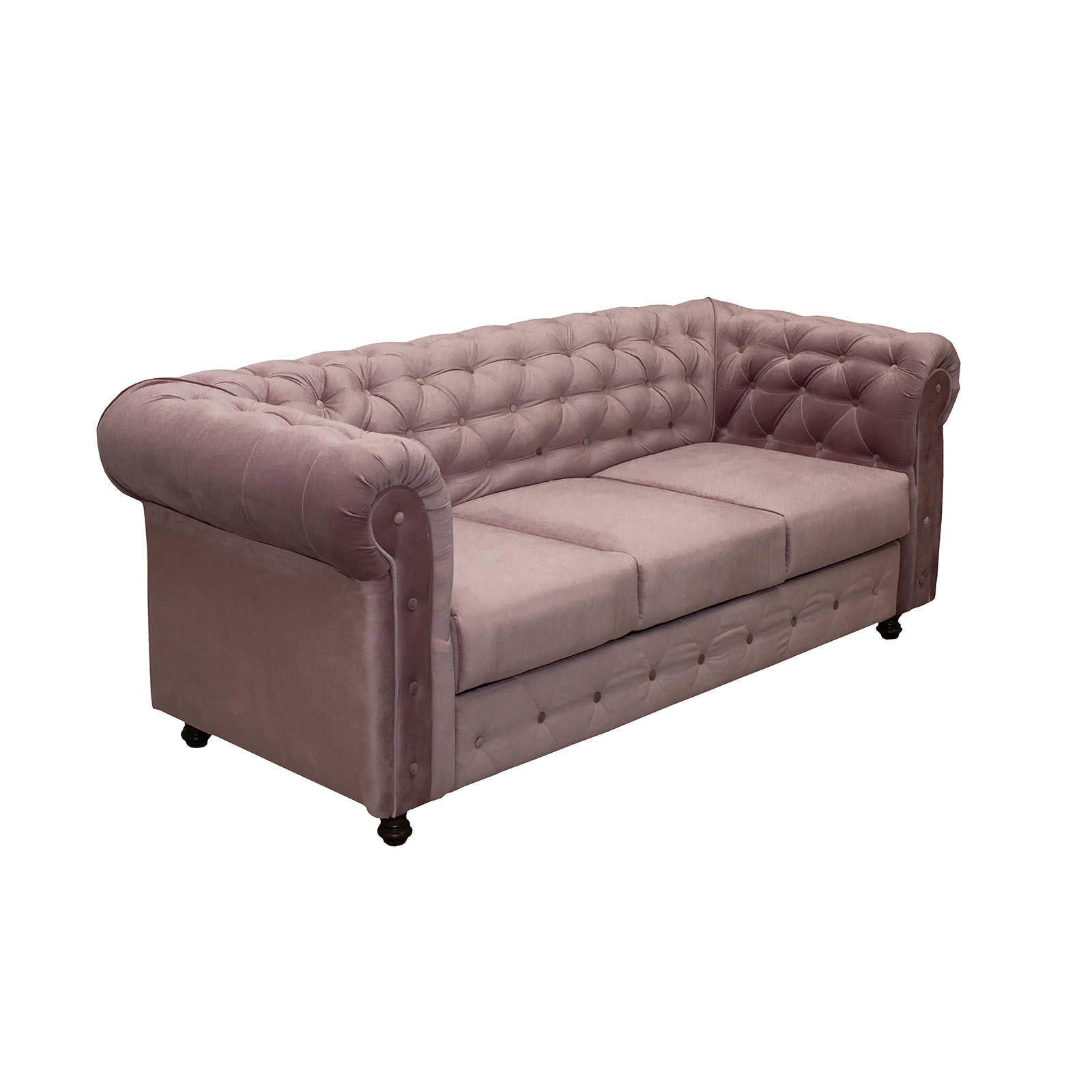 Set CHESTERFIELD 3-2-1, canapea fixa 3 locuri, canapea fixa 2 locuri si 1 fotoliu fix, roz prafuit - ExpoMob [3]