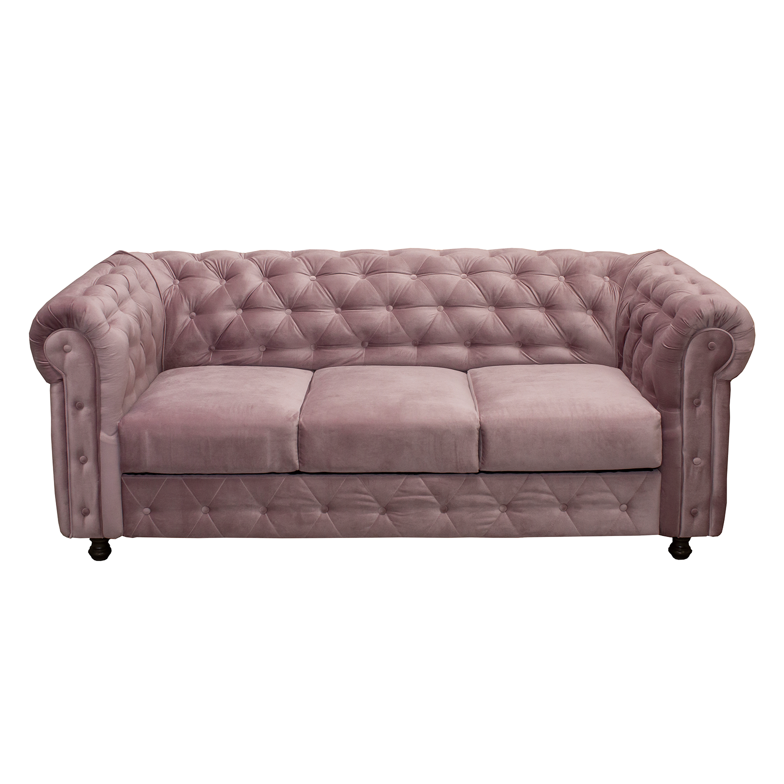 Set CHESTERFIELD 3-2-1, canapea fixa 3 locuri, canapea fixa 2 locuri si 1 fotoliu fix, roz prafuit - ExpoMob [2]