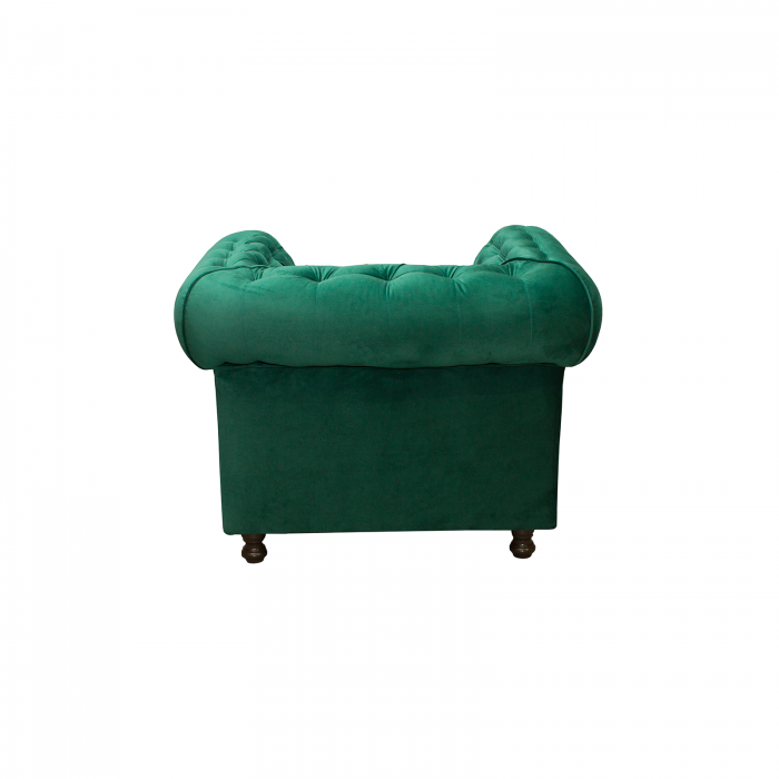 Set CHESTERFIELD 2-1-1, canapea fixa 2 locuri si 2 fotolii fixe, verde - ExpoMob [9]