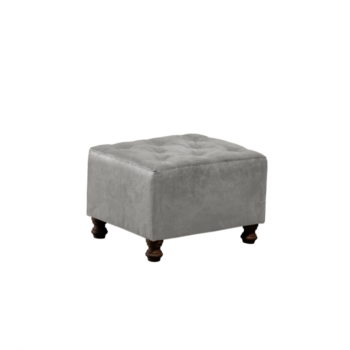Set CHESTERFIELD 3-1-1, canapea extensibila 3 locuri si 2 fotolii fixe, gri deschis + 1 Taburet Cadou - ExpoMob [15]