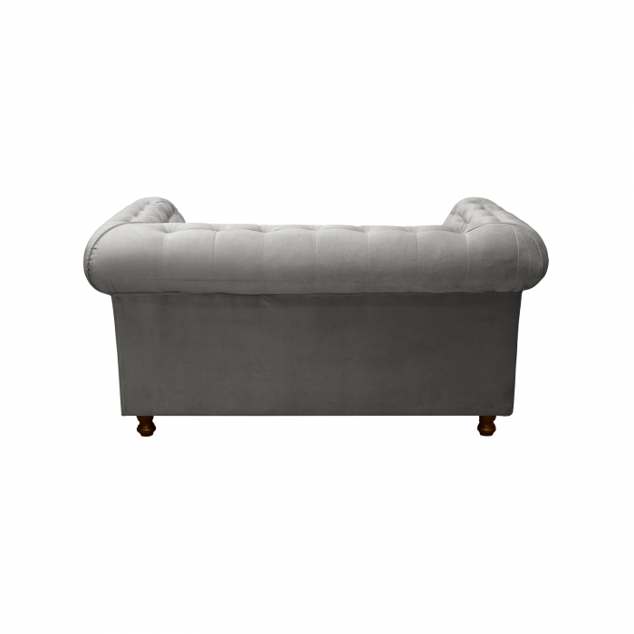 Set CHESTERFIELD 3-2-1, canapea extensibila 3 locuri, canapea fixa 2 locuri si fotoliu fix, gri deschis - ExpoMob [11]
