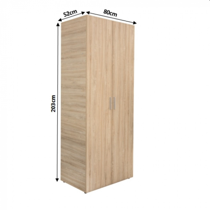 Set dormitor ALMA, 4 piese, pat 140x200 cm, dulap 2 usi, 2 noptiere, sonoma [5]
