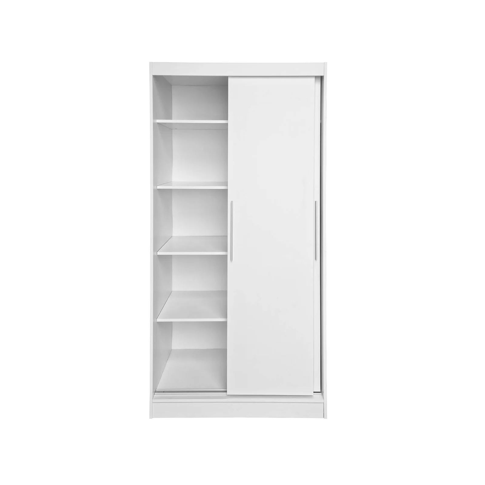 Set dormitor ALMA, 5 piese, pat 160x200 cm, dulap usi glisante, comoda, 2 noptiere, alb [5]