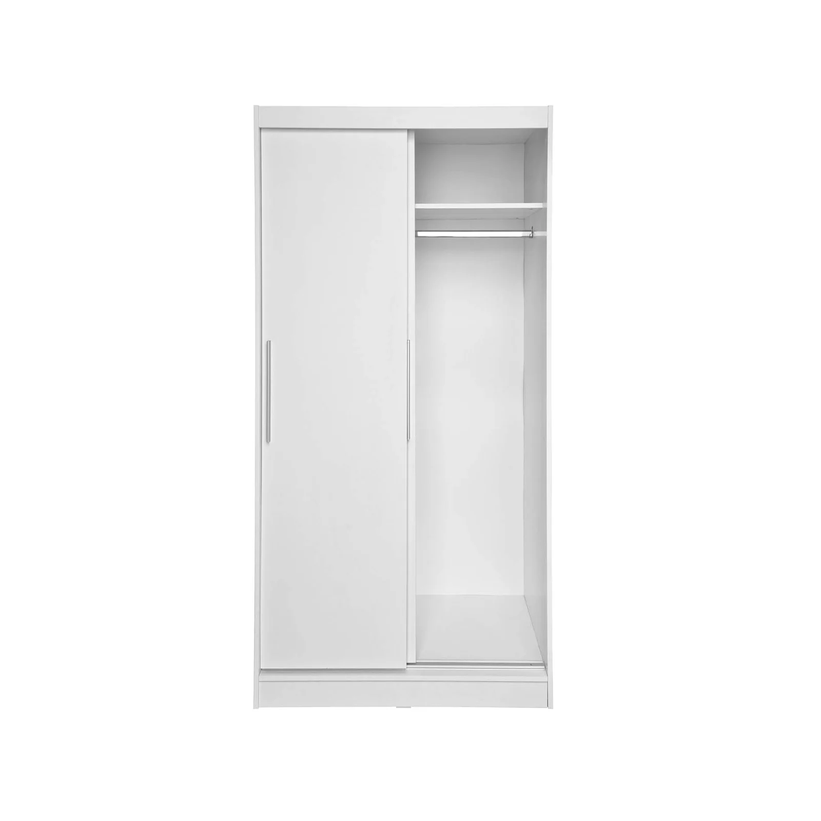 Set dormitor ALMA, 5 piese, pat 160x200 cm, dulap usi glisante, comoda, 2 noptiere, alb [6]