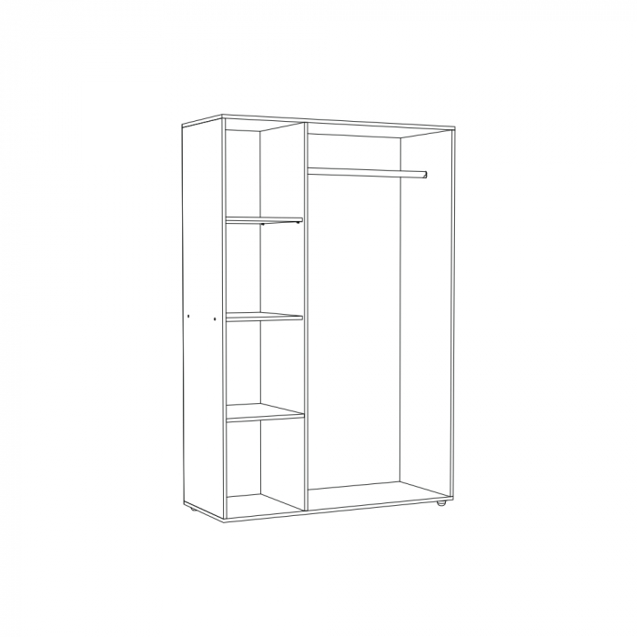 Set Complet Dormitor Corina - Dulap 3 usi - Pat 160x200 si comoda - ExpoMob [5]