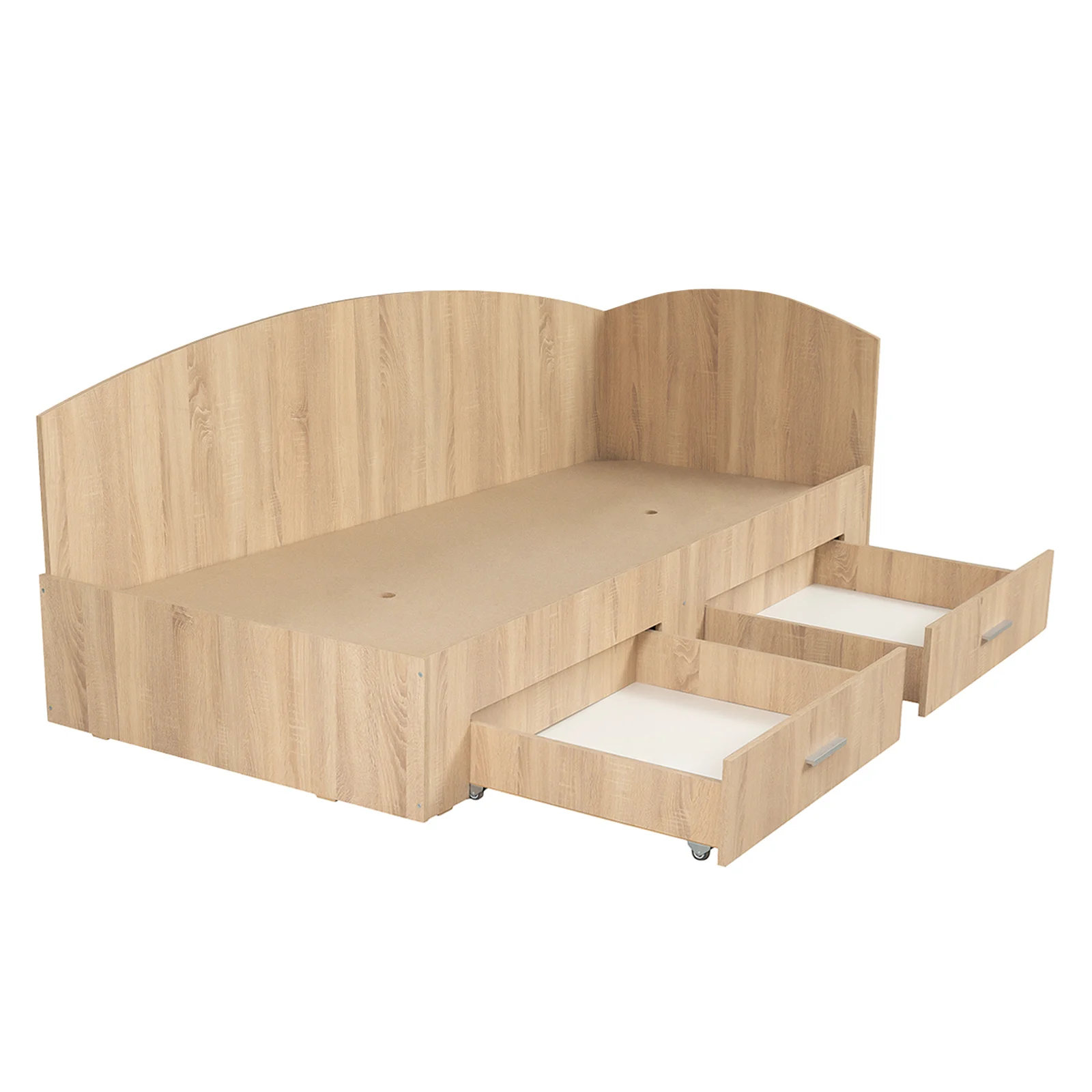 Set dormitor modular ALMA, 3 piese, pat de colt 120x200 cm, colt interschimbabil, dulap 2 usi, dulap 1 usa, sonoma deschis [7]
