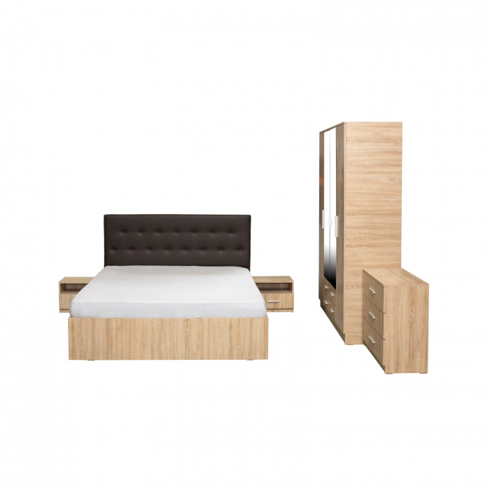 Set Dormitor Complet Ofelia cu Comoda - Dulap 4 usi -  ExpoMob [2]