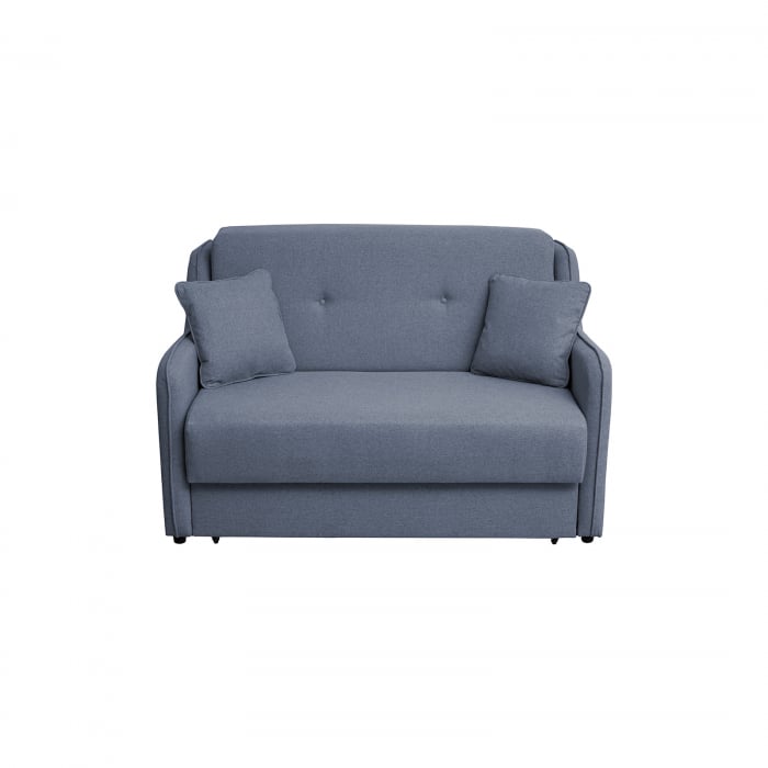 Set dormitor tineret YASMIN M1, 3 corpuri, alb Elvetia, 238x50x200 cm + Canapea GALA extensibila, 2 locuri, albastru, 143x98x98 cm - ExpoMob [6]
