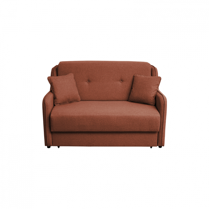 Set dormitor tineret YASMIN M1, 3 corpuri, stejar Belfast, 238x50x200 cm + Canapea GALA extensibila, 2 locuri, caramiziu, 143x98x98 cm - ExpoMob [7]