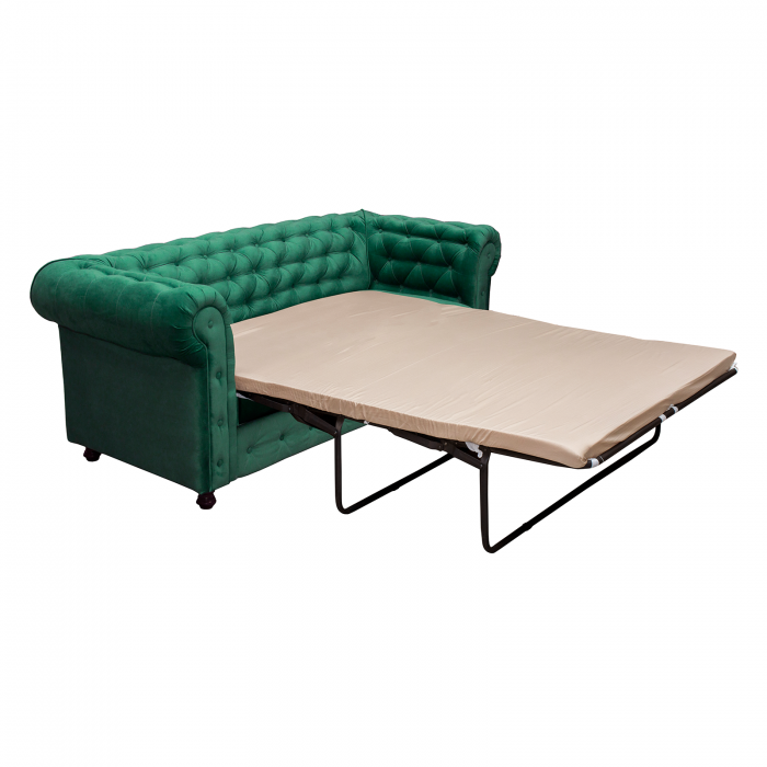Set CHESTERFIELD 3-1-1, canapea  extensibila 3 locuri si 2 fotolii fixe, verde + 1 Taburet Cadou - ExpoMob [5]