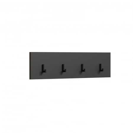 Set hol ESTEBAN, 6 piese, dulap 2 usi, pantofar, cuier cu un raft, cuier, comoda, oglinda, grafit + stejar evok, 220x36x195 cm [6]