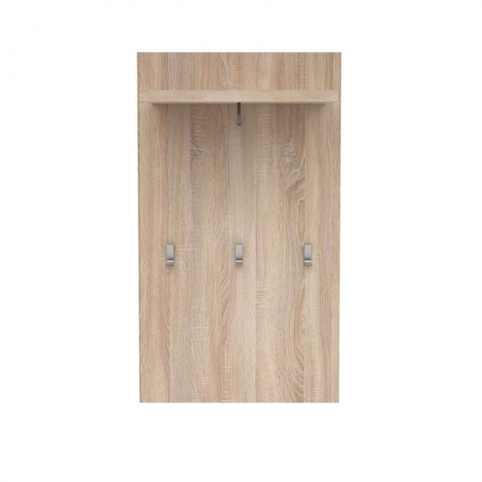 Set hol NORTON, 4 piese, 2 pantofare, cuier, oglinda,  stejar sonoma, 132x36x160 cm [5]