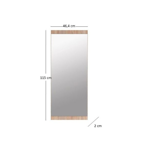 Set hol NORTON, 4 piese, 2 pantofare, cuier, oglinda,  stejar sonoma, 132x36x160 cm [7]