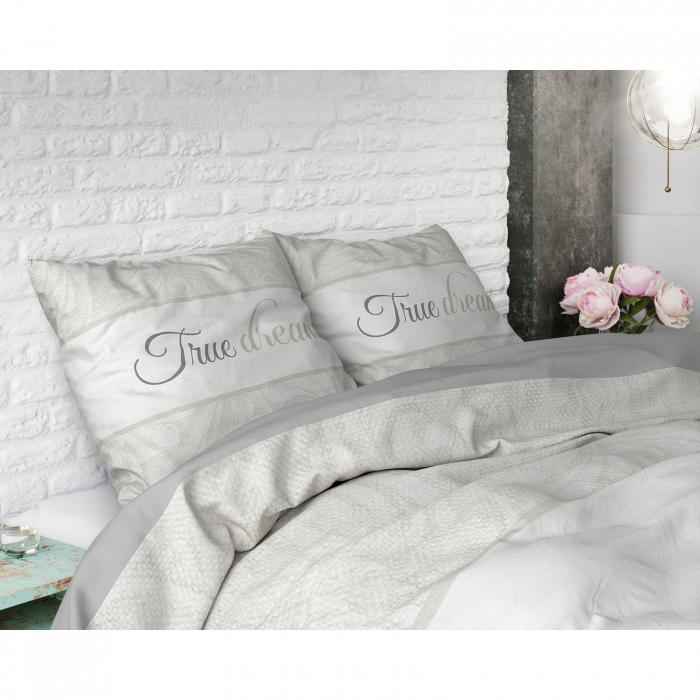 Set lenjerie de pat dubla True Dreams, 200x220 cm, gri - ExpoMob [3]
