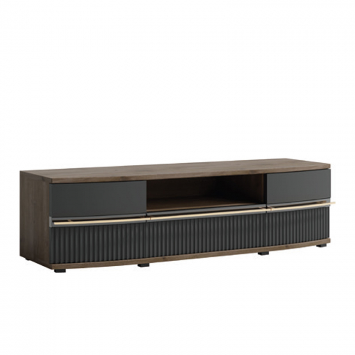 Set Living VAL GARDENA Z.P., 4 corpuri, cu lumini LED si Comoda VG12, 2 usi, 3 sertare - ExpoMob [6]