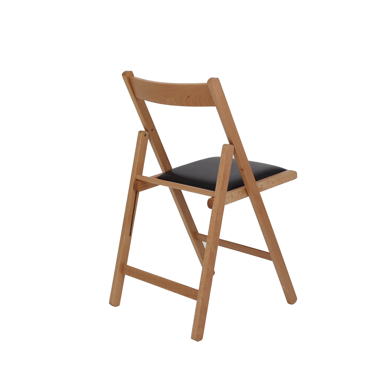 Set Masa ADRIA cu 4 scaune pliante BASIC, fag + piele ecologica wenge, 95x60x78 cm [8]