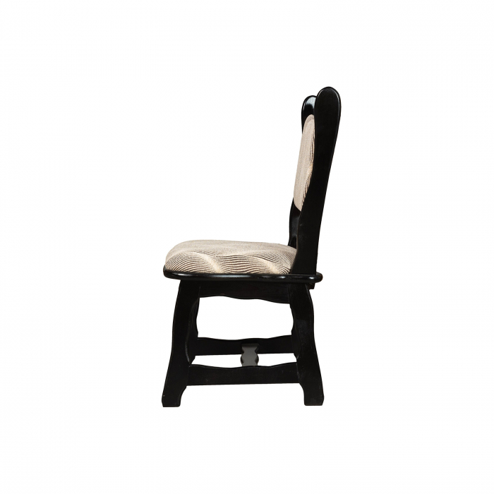 Set masa extensibila EUROPA dreptunghiulara cu 4 scaune FLANDER stofa print 07, lemn masiv, wenge, 160/240x90x70 cm [5]