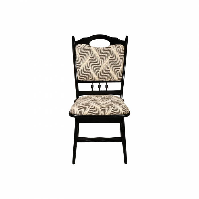 Set masa extensibila EUROPA dreptunghiulara cu 6 scaune FLANDER stofa print 07, lemn masiv, wenge, 160/240x90x70 cm [4]