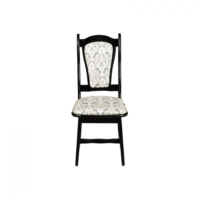 Set masa extensibila EUROPA ovala cu 4 scaune IZA stofa print 02, lemn masiv, wenge, 160/240x90x70 cm [4]