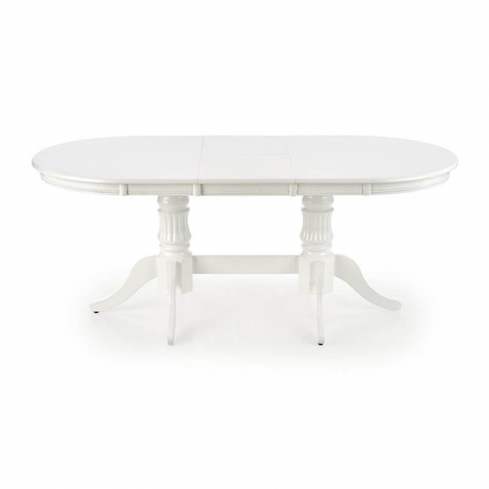 Set Masa extensibila JOSEPH, lemn masiv, ovala, 150/190x90x77 cm  + 10 scaune BOSS IV, 43x40x94 cm, alb - ExpoMob [3]