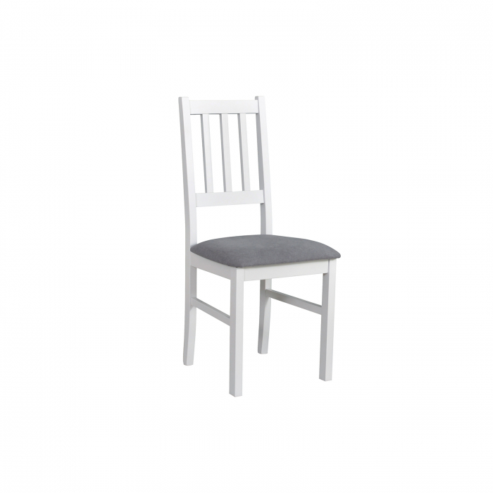 Set Masa extensibila JOSEPH, lemn masiv, ovala, 150/190x90x77 cm  + 10 scaune BOSS IV, 43x40x94 cm, alb - ExpoMob [11]