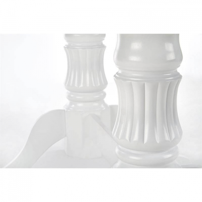 Set Masa extensibila JOSEPH, lemn masiv, ovala, 150/190x90x77 cm  + 10 scaune BOSS IV, 43x40x94 cm, alb - ExpoMob [7]