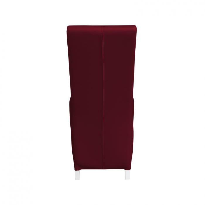 Set masa MONTILLA dreptungiulara cu 6 scaune VANESSA, alb + piele ecologica bordo, 160x80x75 cm [5]