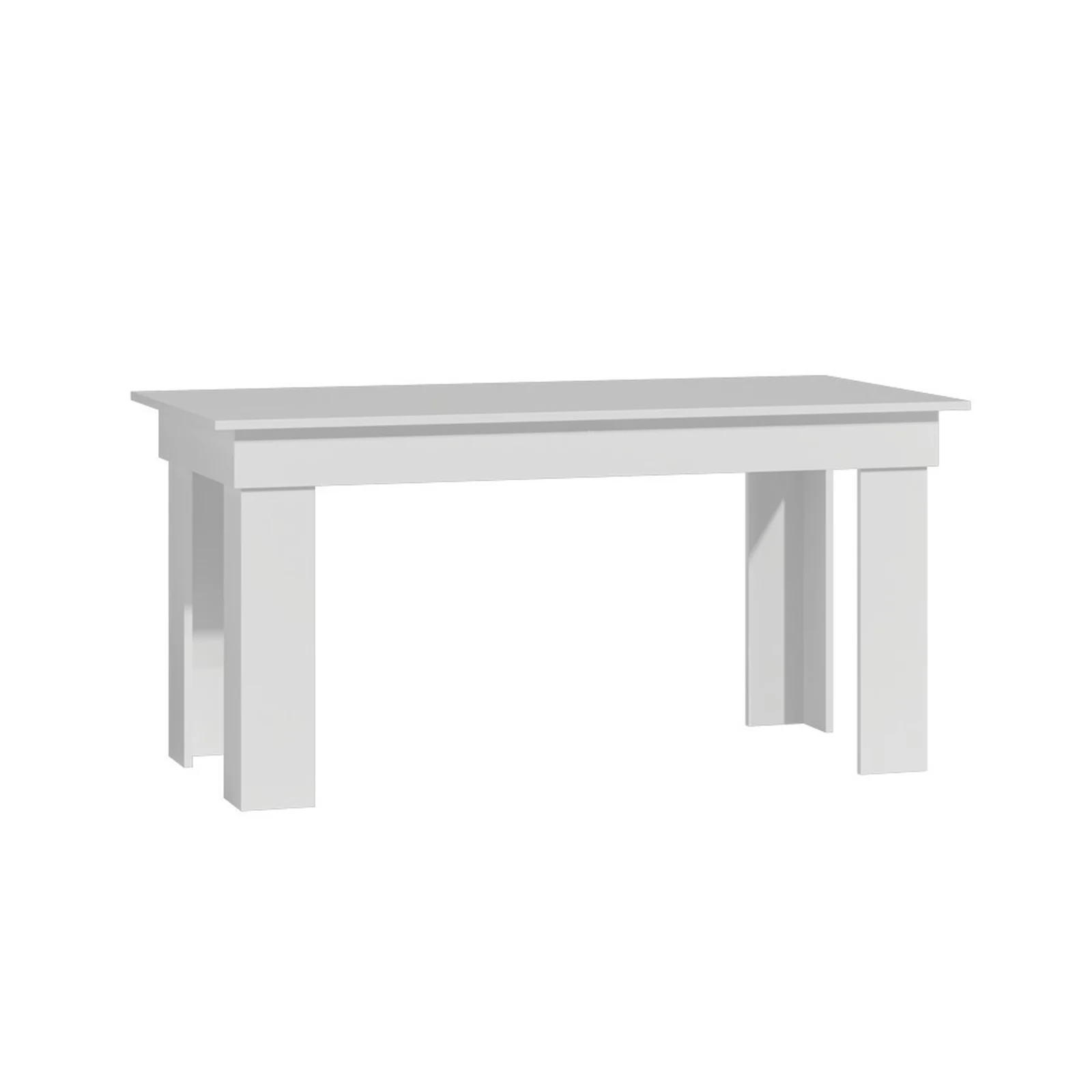 Set masa MONTILLA dreptungiulara cu 6 scaune VANESSA, alb + piele ecologica gri, 160x80x75 cm [2]