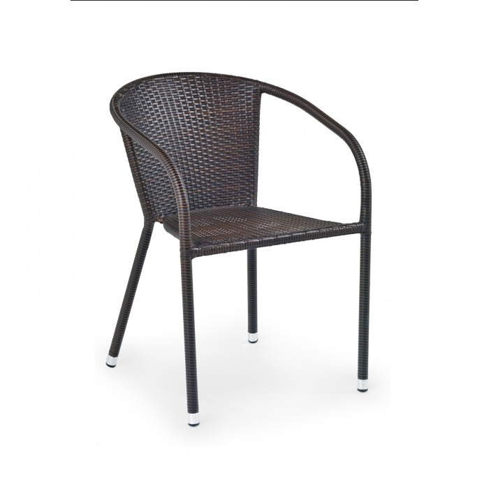 Set MASTER, masa de gradina cu 6 scaune, model ratan maro inchis, 150x90x74 cm [3]