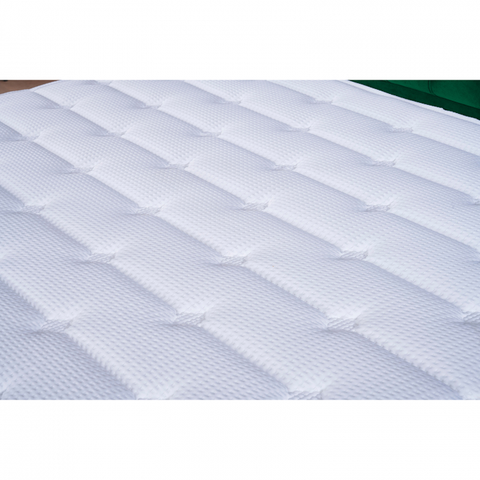 Set Pat tapitat CROWN, 140x200 cm, lada depozitare, verde + Saltea CROWN, cu arcuri, 140x200 cm, H 27 cm - ExpoMob [9]