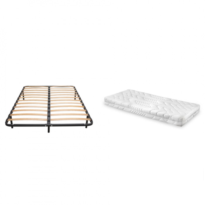 Set somiera demontabila 180x200 + saltea rulata optimax 180x200 cm