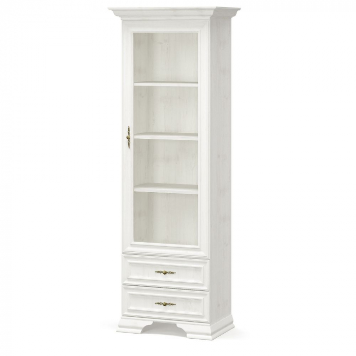 Vitrina IRYS, 1 usa, 2 sertare, geam, pin anderson, 70,3x43x197,6 cm