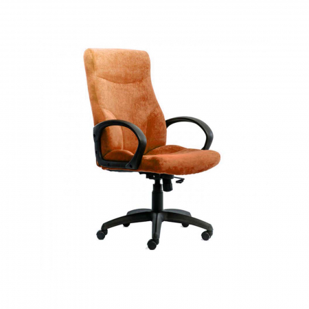 Scaun de birou STILO, cu brate, rotativ, ajustabil, portocaliu, 52x52x109/119 cm