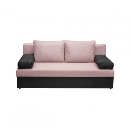 Canapea ANA extensibila, 3 locuri, cu lada depozitare, roz, 185x82x80 cm