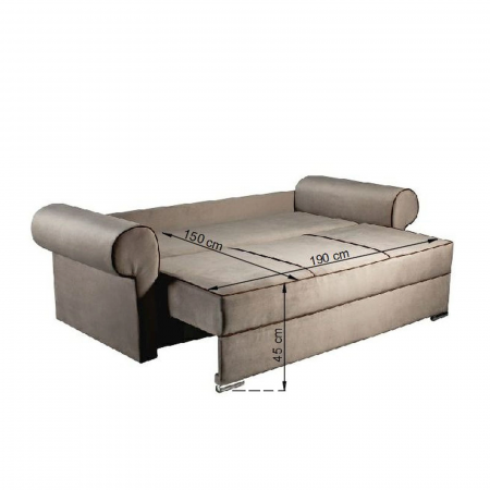 Canapea SEUL extensibila, 3 locuri, cu arcuri si lada depozitare, 250x105x100 cm - ExpoMob [6]