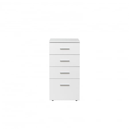 Comoda ALMA, 4 sertare, alb, 50x40x103 cm