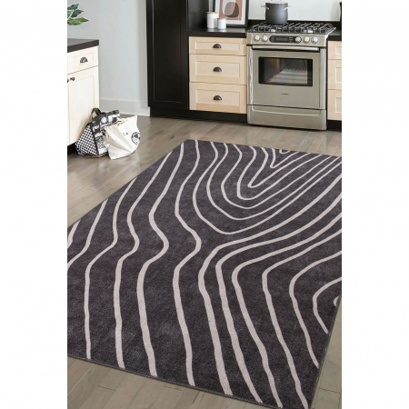 Covoare - Covor Artloop Funk 421, negru si alb, 210x310 cm - ExpoMob