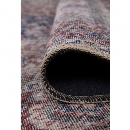 Covoare - Covor Folk Vintage 46, albastru si rosu, 75x150 cm - ExpoMob